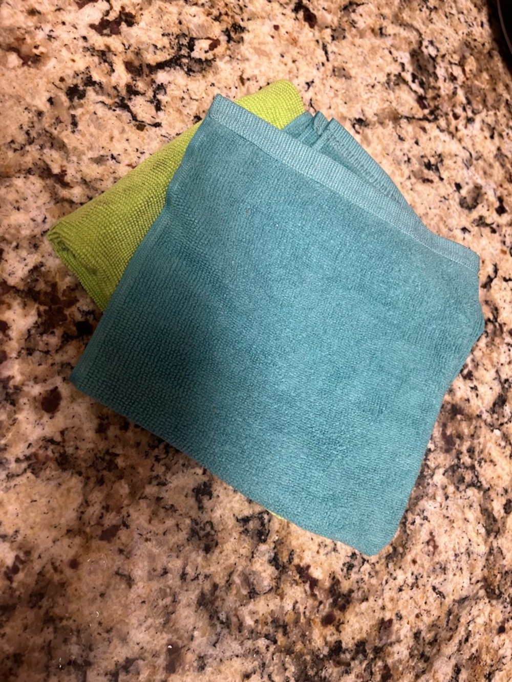 Microfiber Cleaning Cloths - Teal and Lime